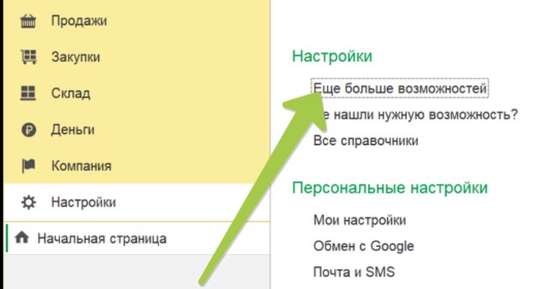 Расширенная настройка 1с УНФ
