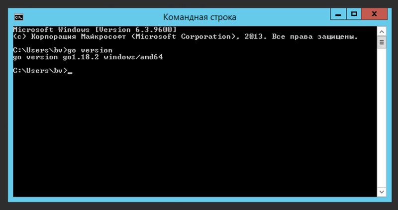 Установка go на windows
