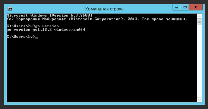 Установка go на windows