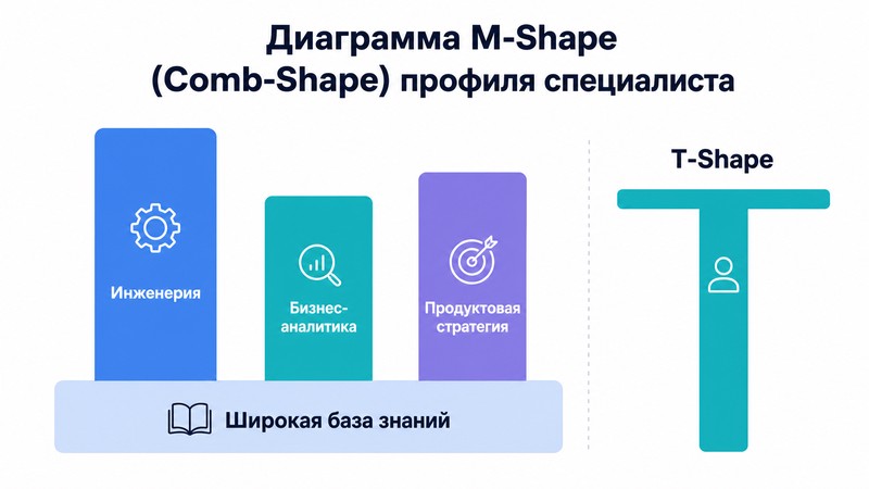Диаграмма M-Shape (Comb-Shape) профиля специалиста