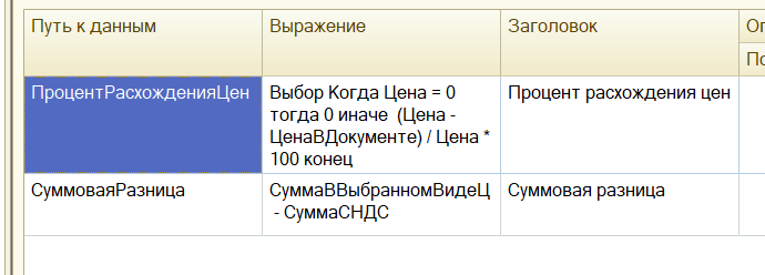 СКД вычисляемые поля