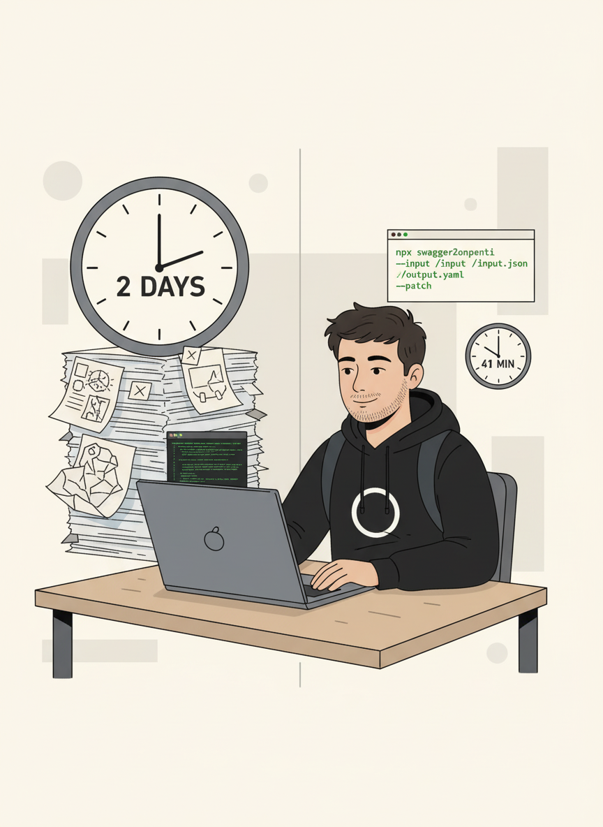 История одной команды в консоле для преобразования OpenAPI 2 на OpenAPI 3